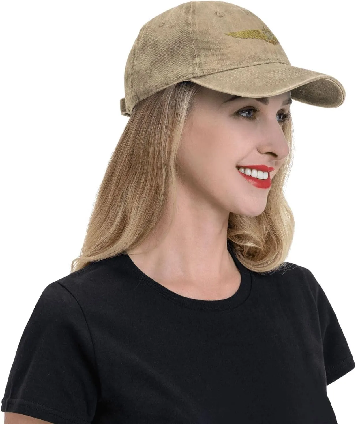 Naval Aviator Pilot Wings Vintage Wash Denim Baseball Cap