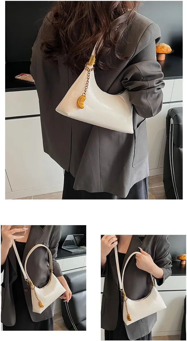 NEBIL Shoulder Bag for Women Small Vintage Shoulder Purse Handbags Retro Purse Cute Clutch Hobo Underarm Bag with 2 Straps