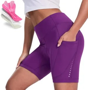 Nepest Padded Bike Shorts Women Cycling Underwear 4D Gel Padding & Pockets Bicycle Biking Biker Shorts Road Mountain