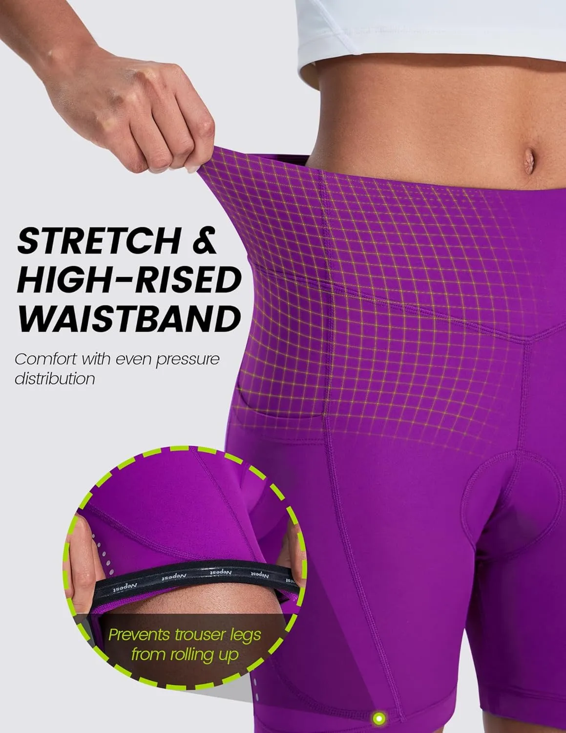 Nepest Padded Bike Shorts Women Cycling Underwear 4D Gel Padding & Pockets Bicycle Biking Biker Shorts Road Mountain