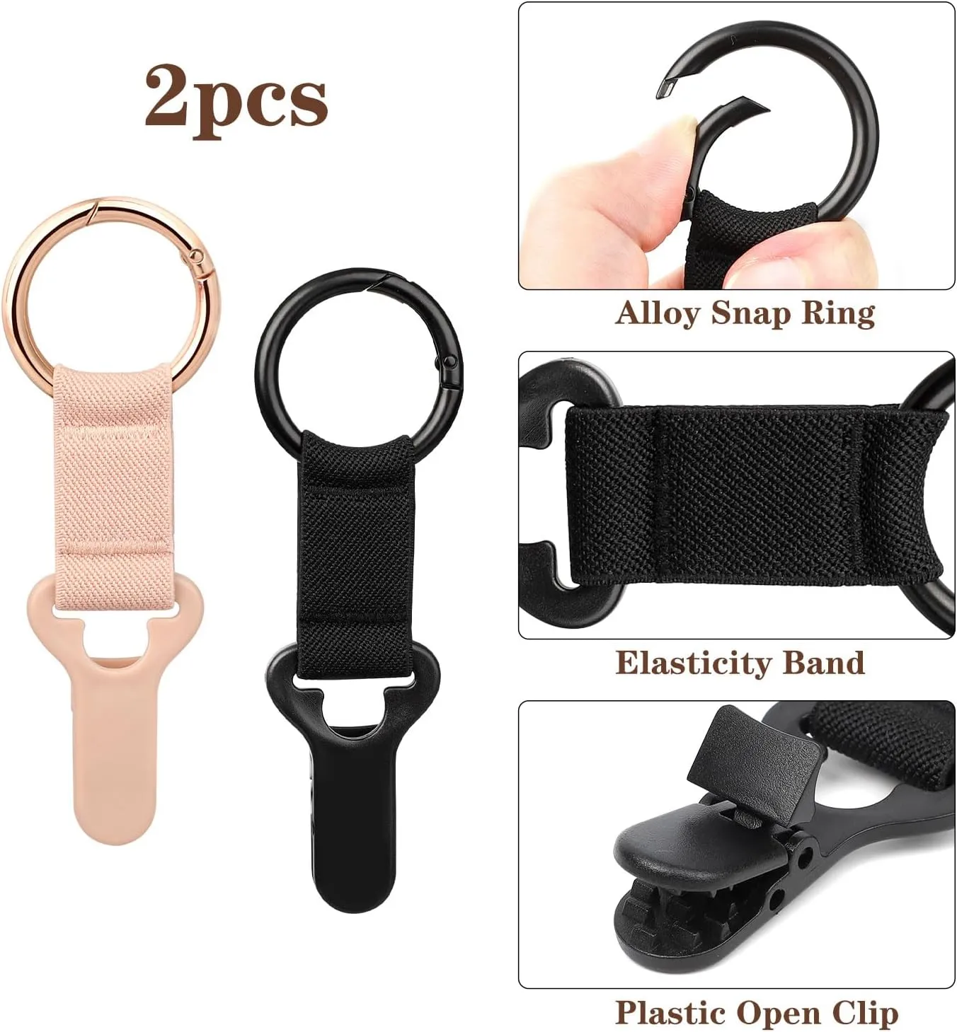 Niveaya Hat Clip for Travel on Bag - 2 Pack, Vacation Beach Cruise Essentials Accessory for Travel Handbag Backpack Luggage