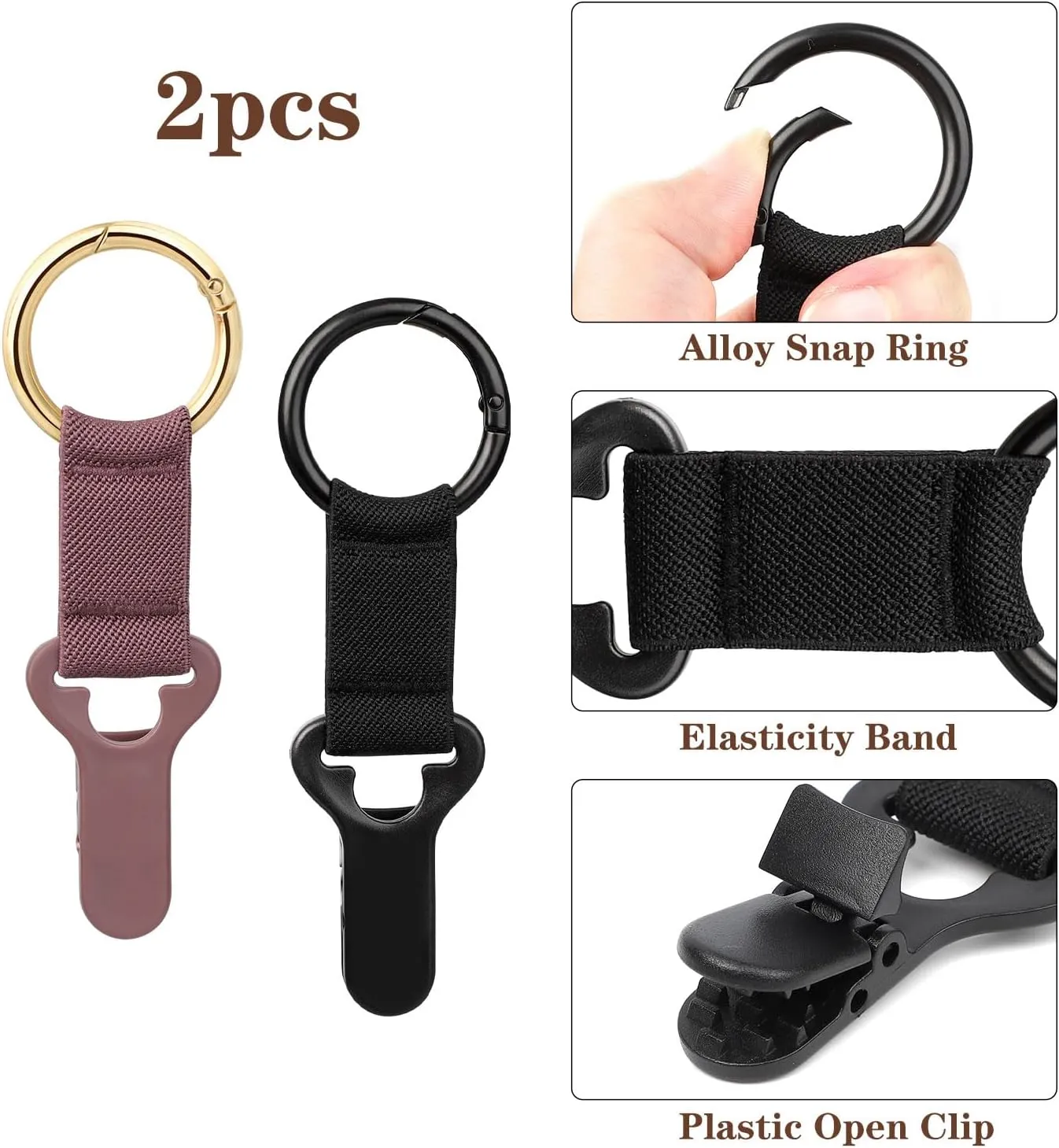 Niveaya Hat Clip for Travel on Bag - 2 Pack, Vacation Beach Cruise Essentials Accessory for Travel Handbag Backpack Luggage