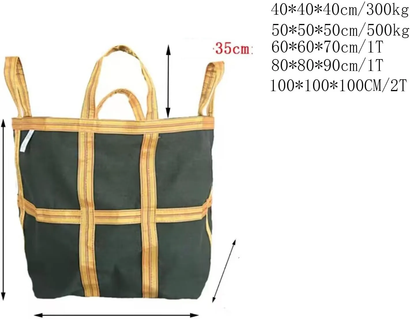 Nylon Sling Lifting Bag - Reusable Lift Bag - Durable Lifting Bag, Lift Bag Weaving Sail Bag for Crane Platform Forklift, Anti-tear Strong Load Bearing Bag, For Industrial Handling Tools ( Size : 50 X