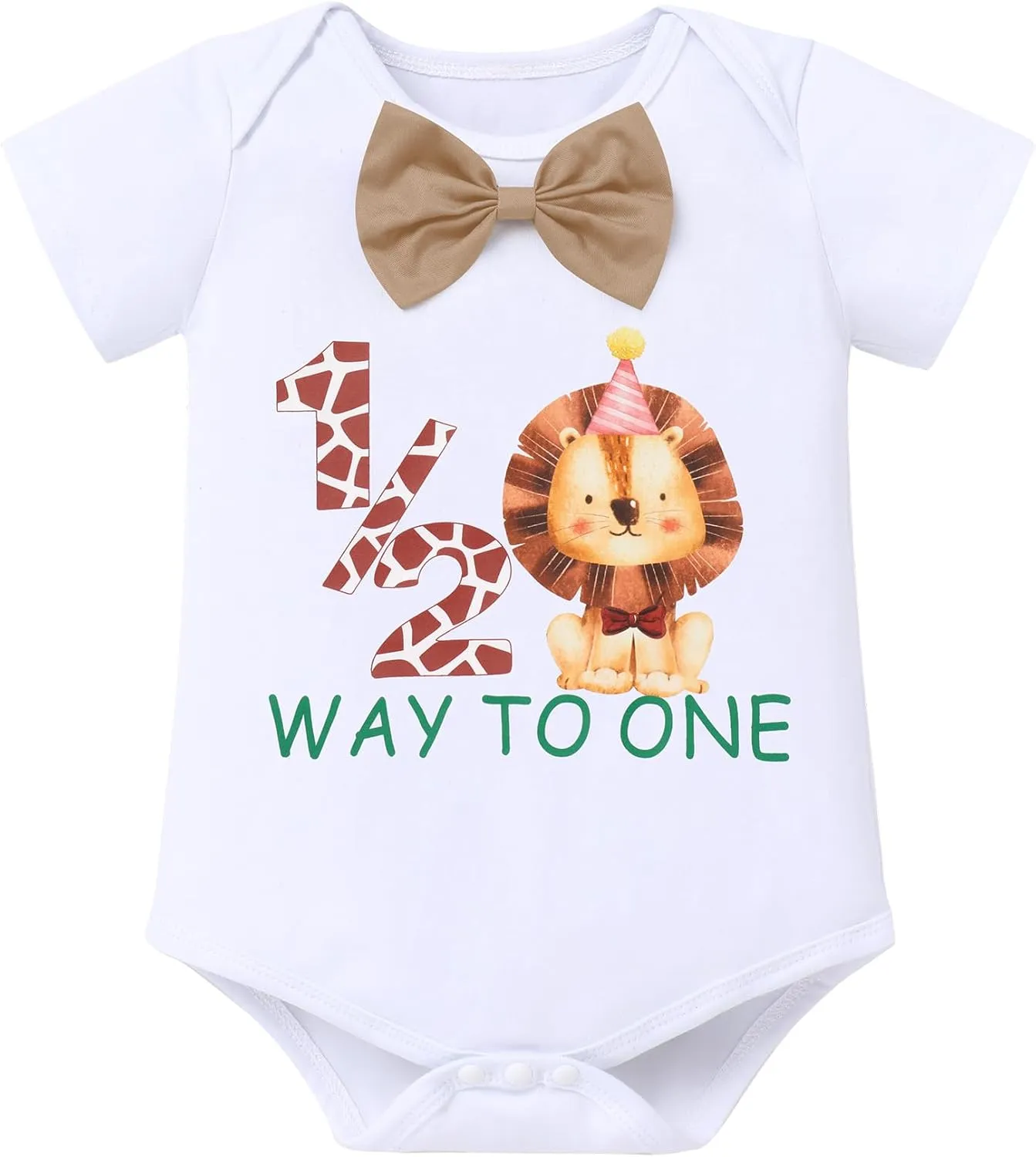 ODASDO Baby Boys Jungle Safari First Birthday Outfit Cotton Short Sleeve Romper Shorts Suspenders Hat Set