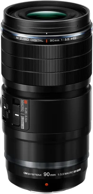 OM SYSTEM OLYMPUS M.Zuiko Digital ED 90mm F3.5 Macro is PRO for Micro Four Thirds System Camera, Weather Sealed Design, MF Clutch, Fluorine Coating, Compatible with Teleconverter