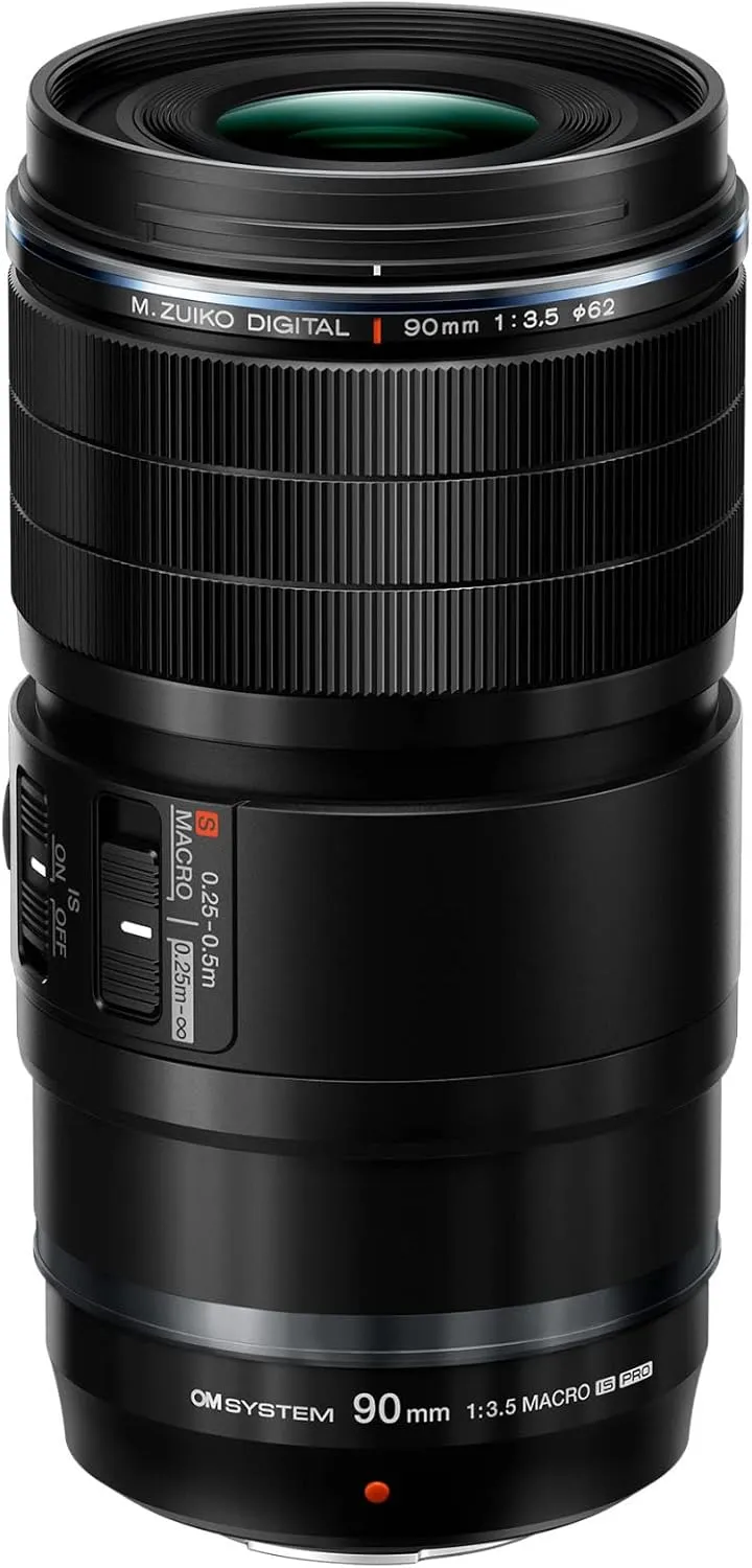 OM SYSTEM OLYMPUS M.Zuiko Digital ED 90mm F3.5 Macro is PRO for Micro Four Thirds System Camera, Weather Sealed Design, MF Clutch, Fluorine Coating, Compatible with Teleconverter