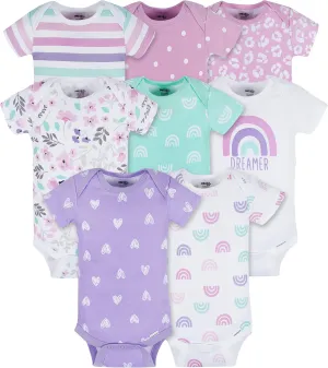 Onesies Brand baby-girls 8-pack Short Sleeve Mix & Match Bodysuits