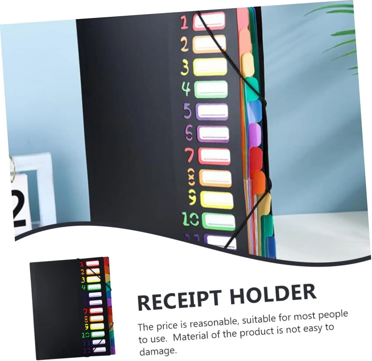 Operitacx A4 Document Organizer File Folder Binding Document Folder Portable File Organizer Bag for Tax Contracts Bills