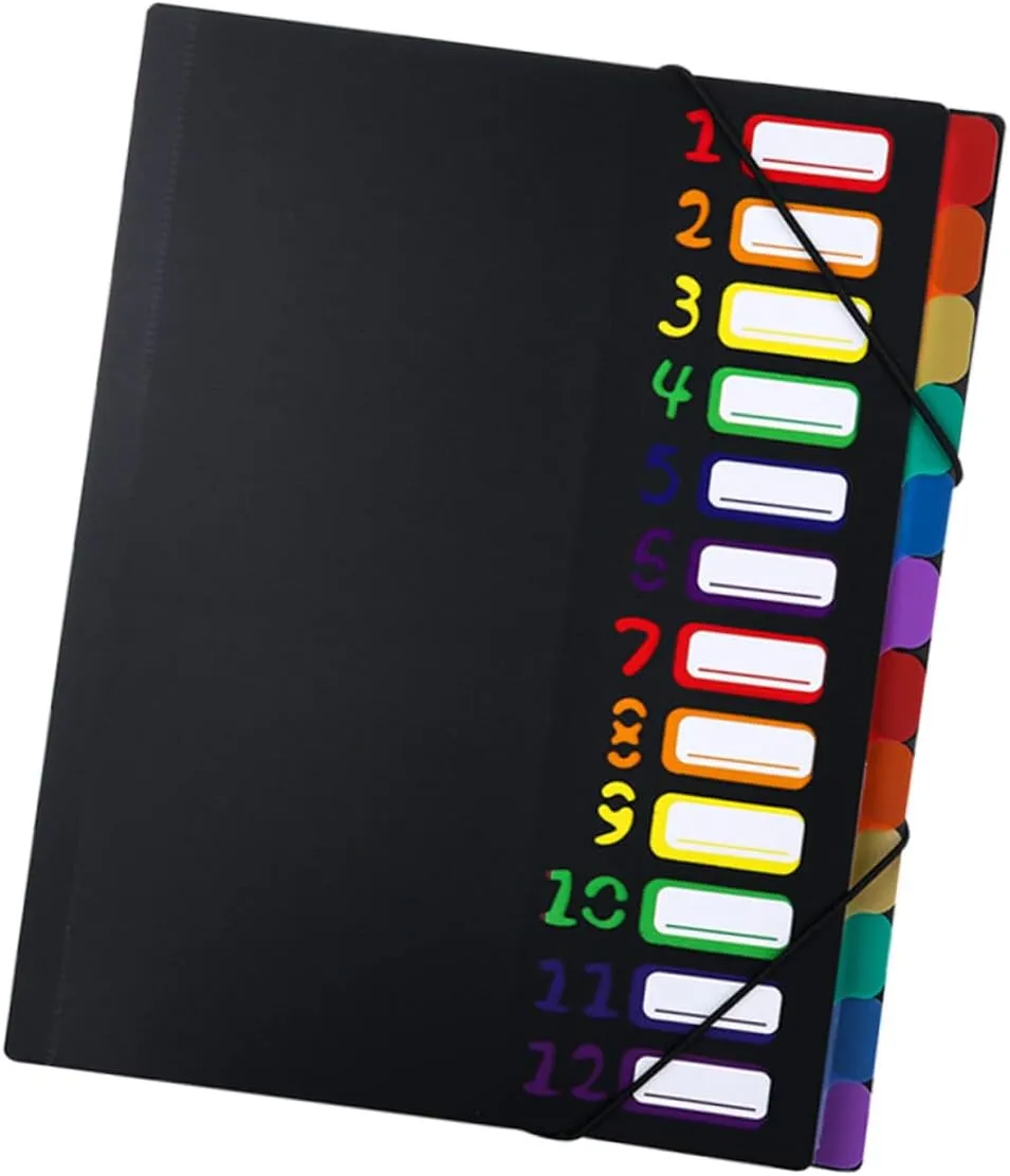 Operitacx A4 Document Organizer File Folder Binding Document Folder Portable File Organizer Bag for Tax Contracts Bills