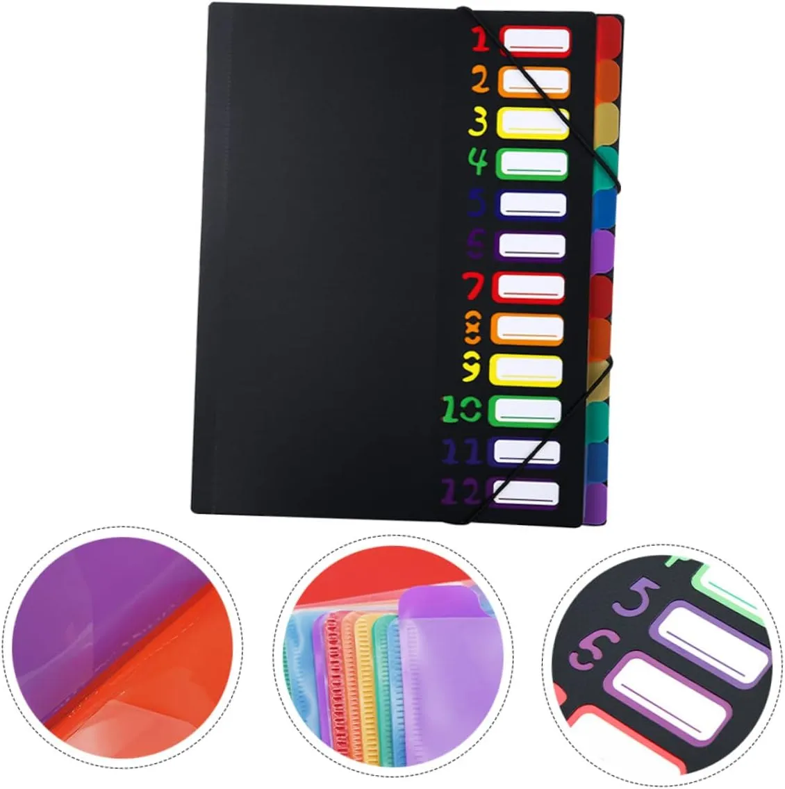 Operitacx A4 Document Organizer File Folder Binding Document Folder Portable File Organizer Bag for Tax Contracts Bills