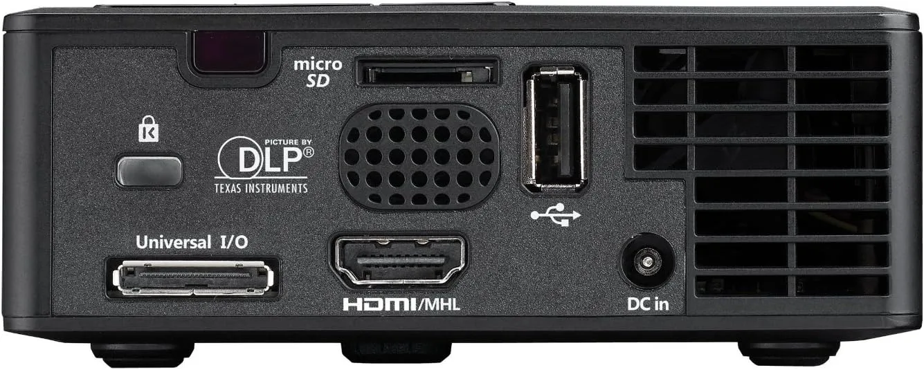 Optoma ML750 WXGA 700 Lumen 3D Ready Portable DLP LED Projector with MHL Enabled HDMI Port, White