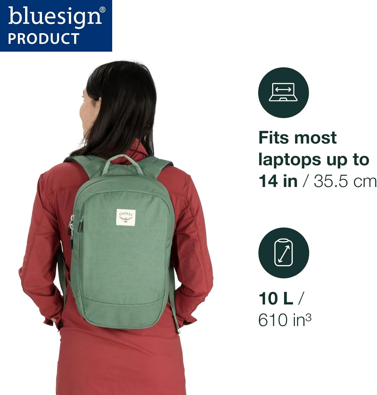 Osprey Arcane Small Day Commuter Backpack, Earl Grey Heather
