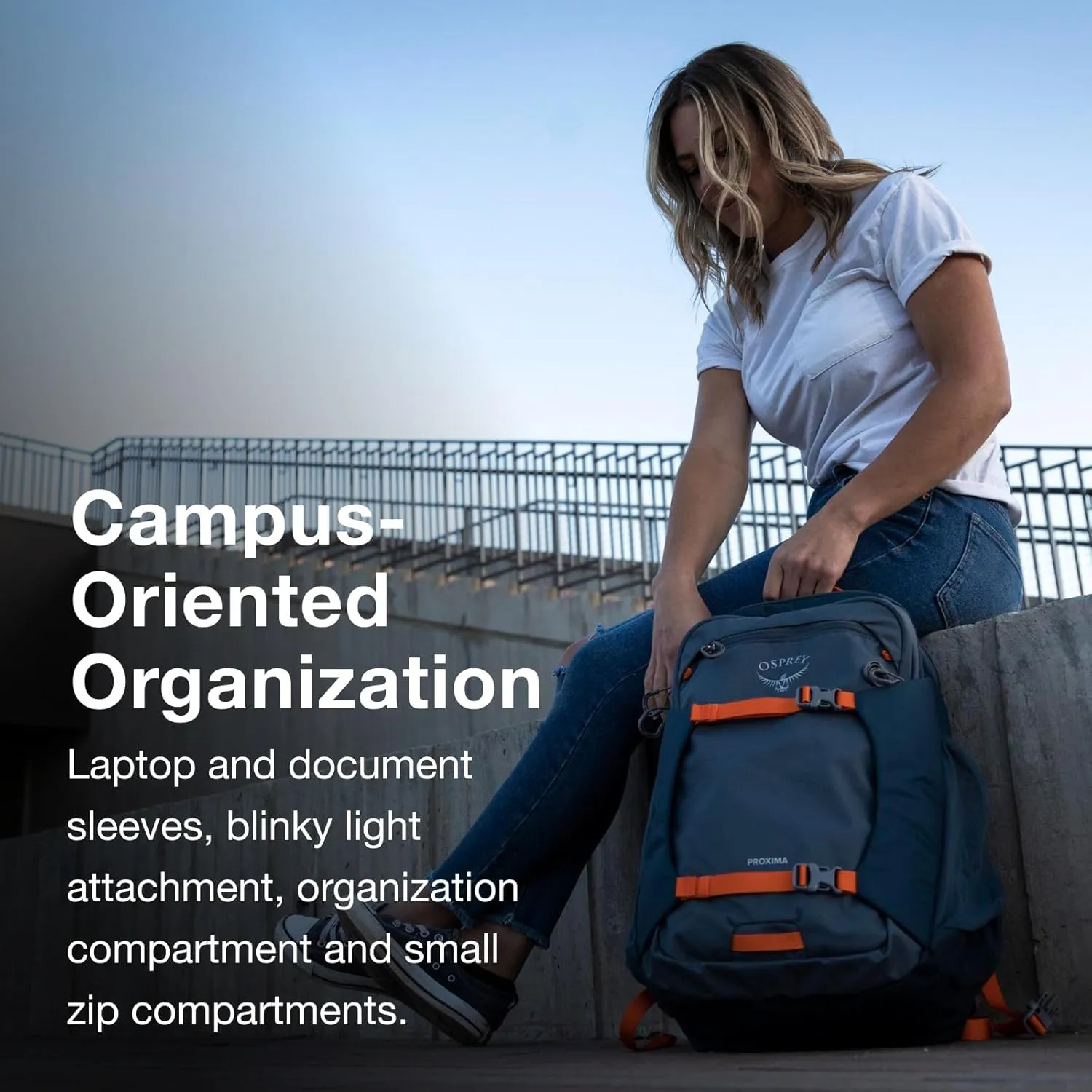 Osprey Proxima 30L Campus Laptop Backpack, Firestarter Orange