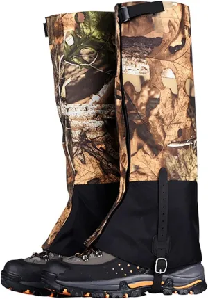 Outdoor Camouflage Leg Gaiters, Waterproof and Snake-Proof Hiking Boots, Suitable for Hiking and Desert Jungle Camping Snow Boots Leggings (Color : A, Size : Medium)