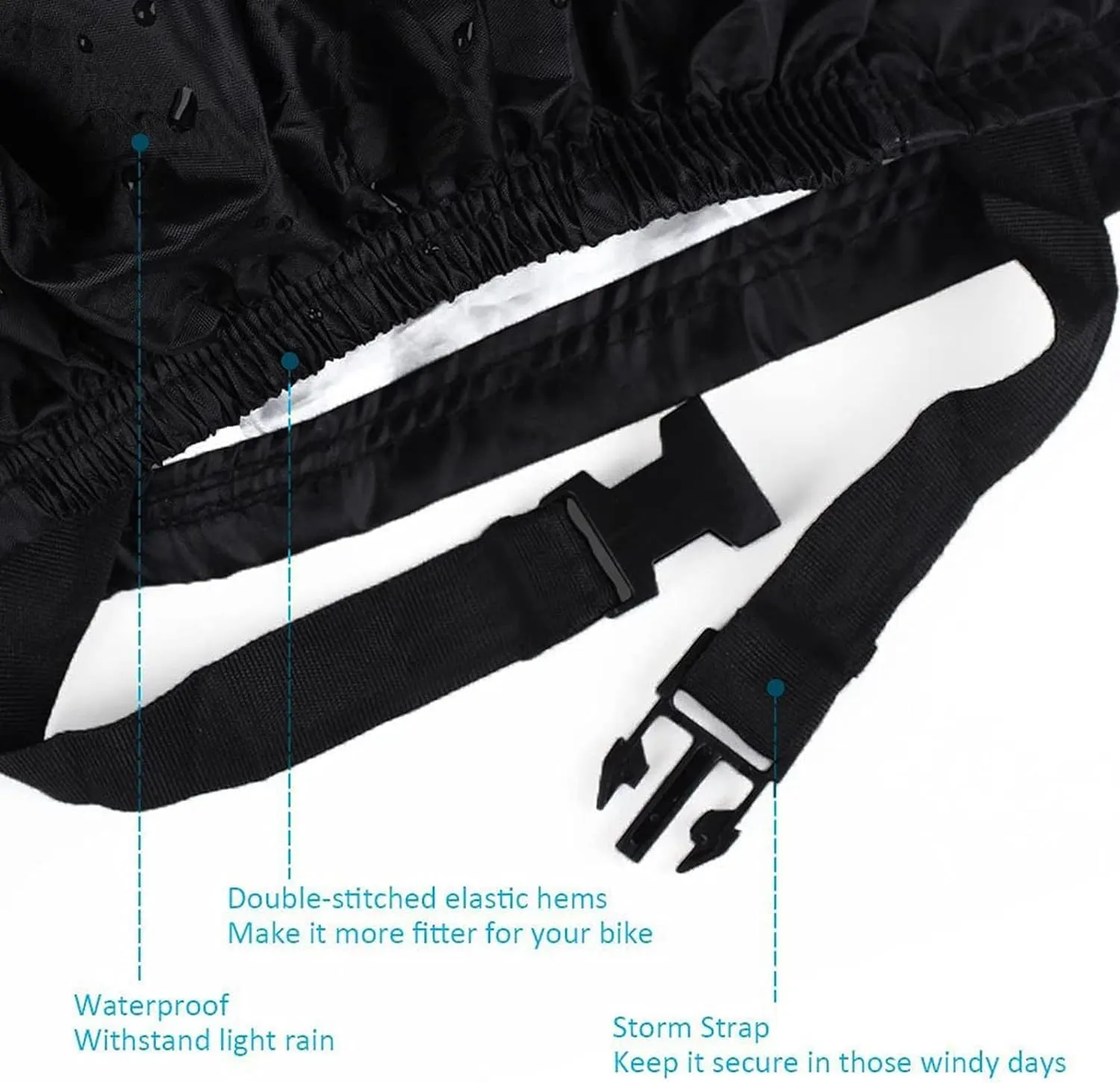 Outdoor Waterproof Bike Cover, Bike Storage for 1, 2 or 3 Bikes, Bicycle Covers Rain Sun UV Dust Wind Proof with Lock Hole for Mountain Road Electric Bike (M:180X60X90CM)