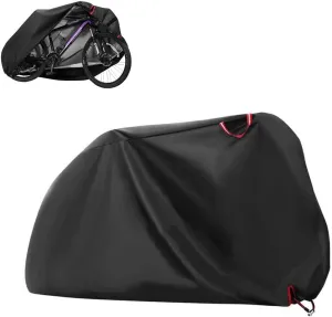 Outdoor Waterproof Bike Cover, Bike Storage for 1, 2 or 3 Bikes, Bicycle Covers Rain Sun UV Dust Wind Proof with Lock Hole for Mountain Road Electric Bike (M:180X60X90CM)