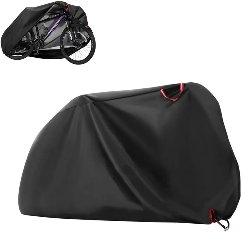 Outdoor Waterproof Bike Cover, Bike Storage for 1, 2 or 3 Bikes, Bicycle Covers Rain Sun UV Dust Wind Proof with Lock Hole for Mountain Road Electric Bike (M:180X60X90CM)
