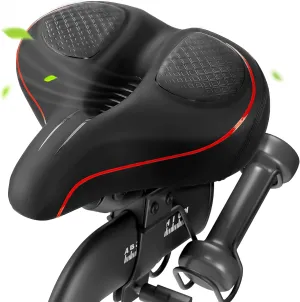 Oversized Bike Seat for Peloton Bike & Bike , Wide Bicycle Saddle Replacement Compatible with Peloton, Exercise or Road Bikes, Seat Cushion for Men & Women