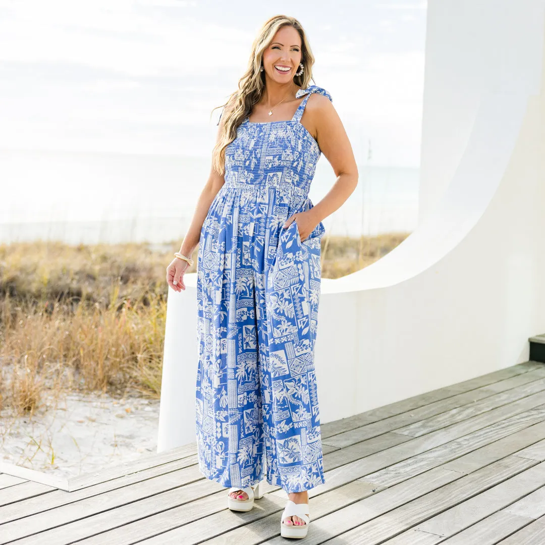 Packing My Bags Jumpsuit, Blue