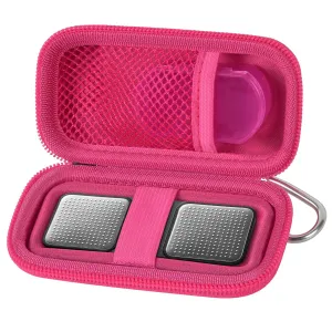 PAIYULE Heart Rate Monitor Case for AliveCor for KardiaMobile 1L 6L Personal EKG Monitor Storage Holder Fits for Cardiac Mobile Portable Heart Rate Monitor Bag Organizer (Pill Box Included) Rose Red