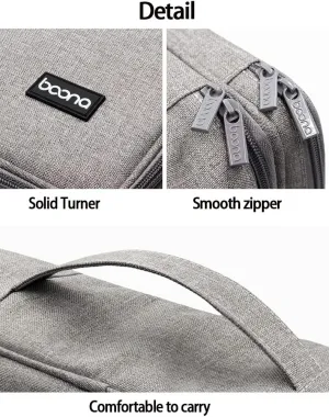 Palumma Document Organizer, Multi-Layer Portable Home Important Document Storage Bag for Home/Office/Travel(38 * 28 * 14cm&Grey)
