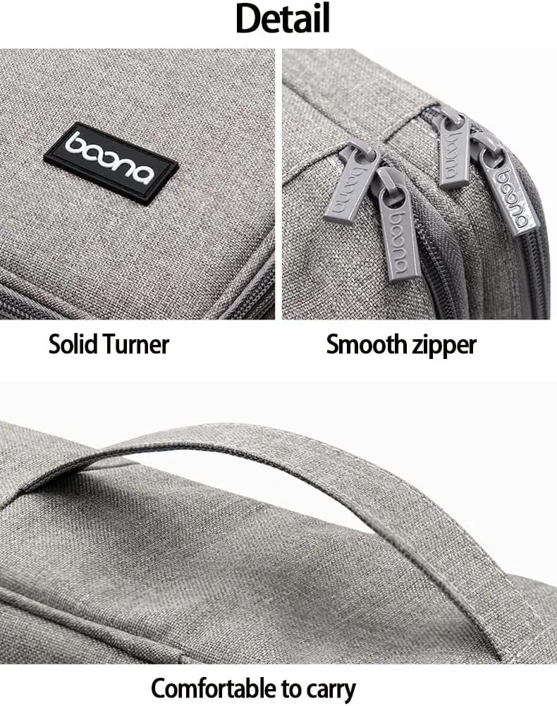 Palumma Document Organizer, Multi-Layer Portable Home Important Document Storage Bag for Home/Office/Travel(38 * 28 * 14cm&Grey)