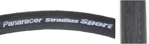 Panaracer Stradius Sport Bicycle Tire (Wire Bead, 700x23, Black)