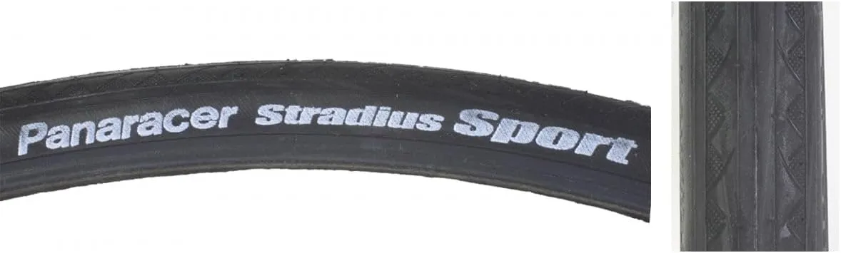 Panaracer Stradius Sport Bicycle Tire (Wire Bead, 700x23, Black)