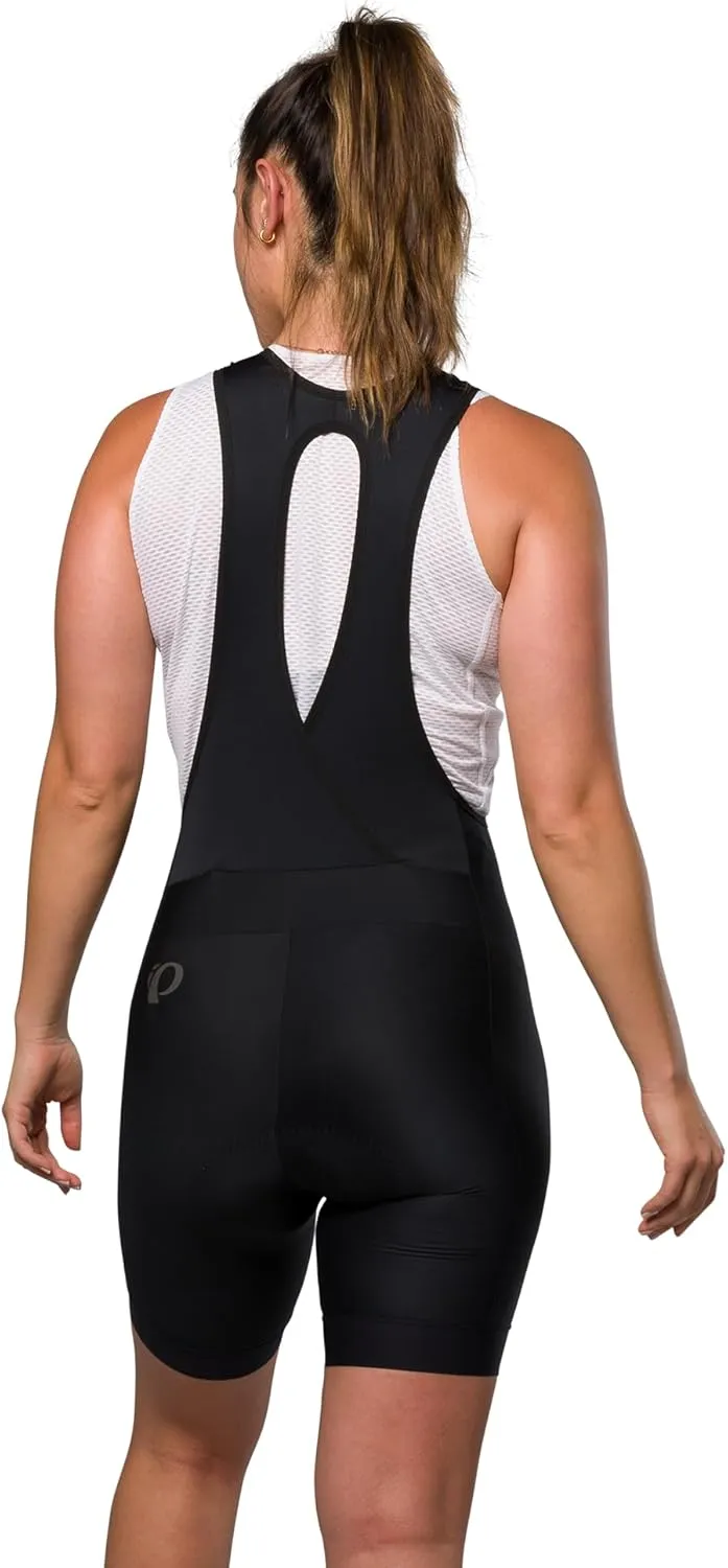 PEARL IZUMI Women's 8.5" Attack Bib Shorts, Reflective Elements with Silicone Gripper & Levitate Plus Chamois Pad