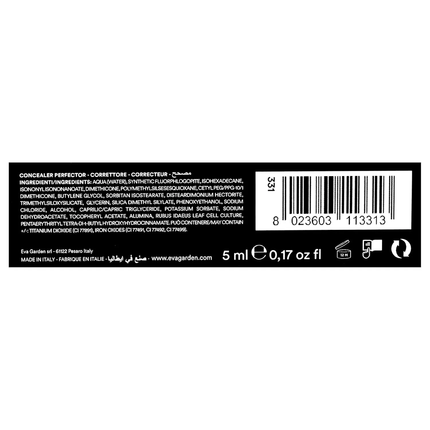 Perfector Concealer - Multi-Purpose Product with Moisturizing Properties - Touches Up, Defines, Enhances and Sculpts - Light and Creamy Texture with Rich Color - 331 Beige - 0.16 oz