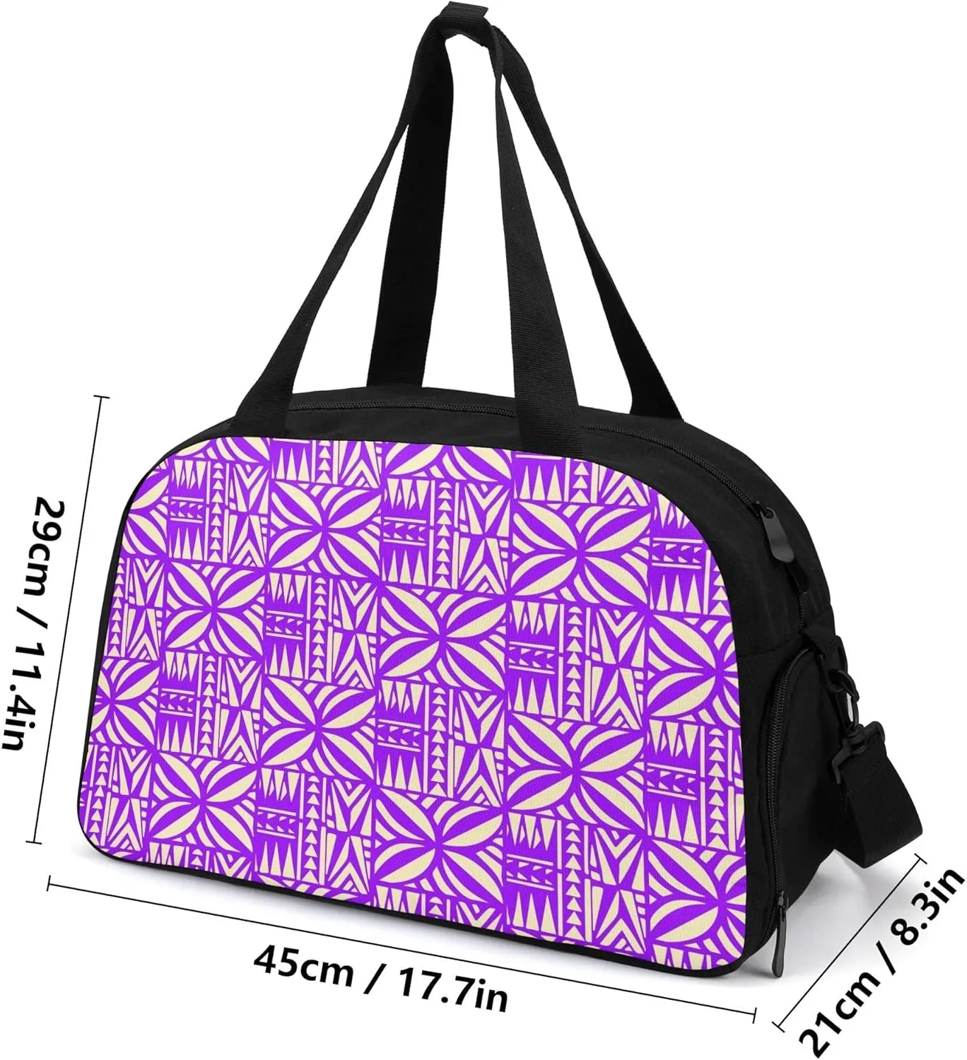 Personalized Portable Handbag Organizer Polynesian Vintage Tribal Print Custom Travel Bag Pattern Travel Camping Bag