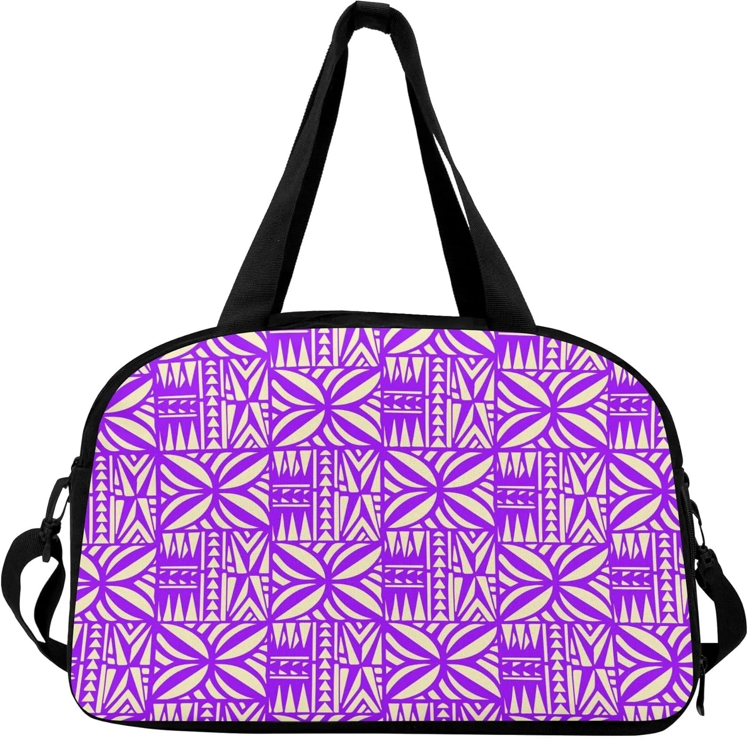 Personalized Portable Handbag Organizer Polynesian Vintage Tribal Print Custom Travel Bag Pattern Travel Camping Bag
