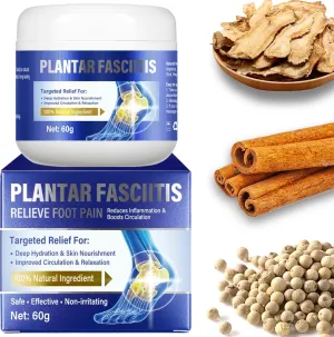 Plantar Fasciitis Relief Cream – Fast-Acting Foot Pain Cream with Angelica & Menthol, Soothes Heel & Arch Discomfort, Non-Greasy Formula for All-Day Comfort
