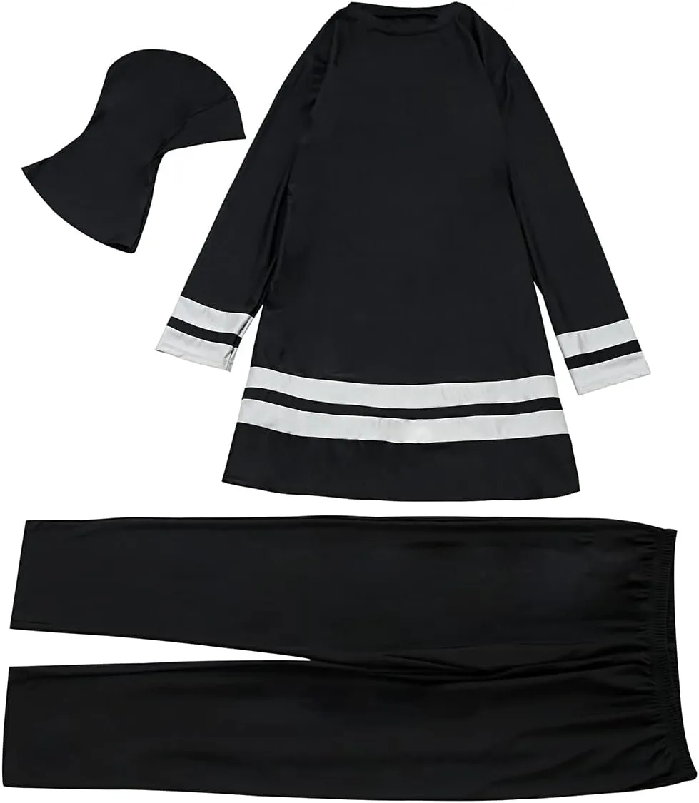 Plus Size Muslim Swimsuits for Women Modest Islamic Swimwear Burkini Full Cover Hijab Top Pants 3PCS Fat Bathing Suits