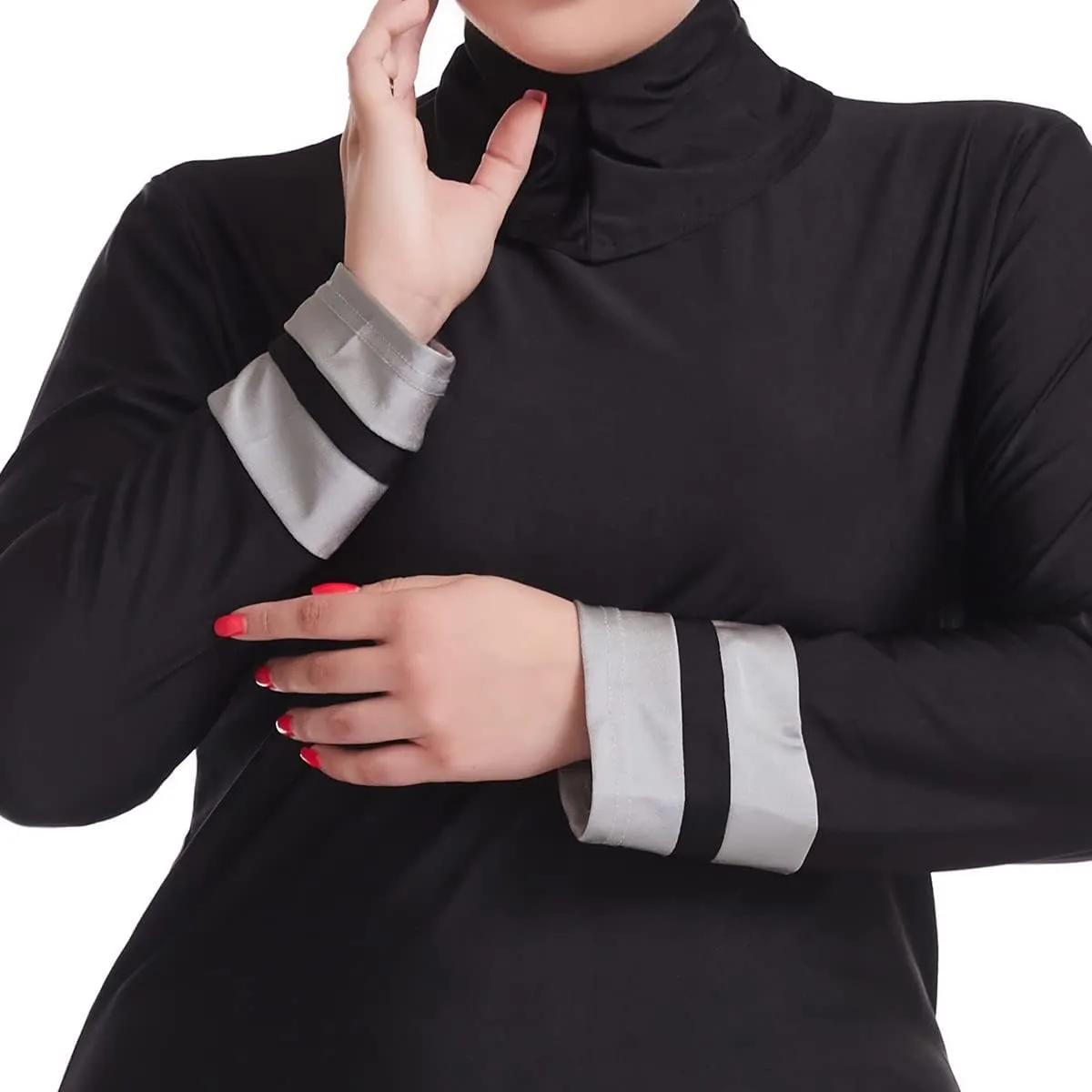 Plus Size Muslim Swimsuits for Women Modest Islamic Swimwear Burkini Full Cover Hijab Top Pants 3PCS Fat Bathing Suits
