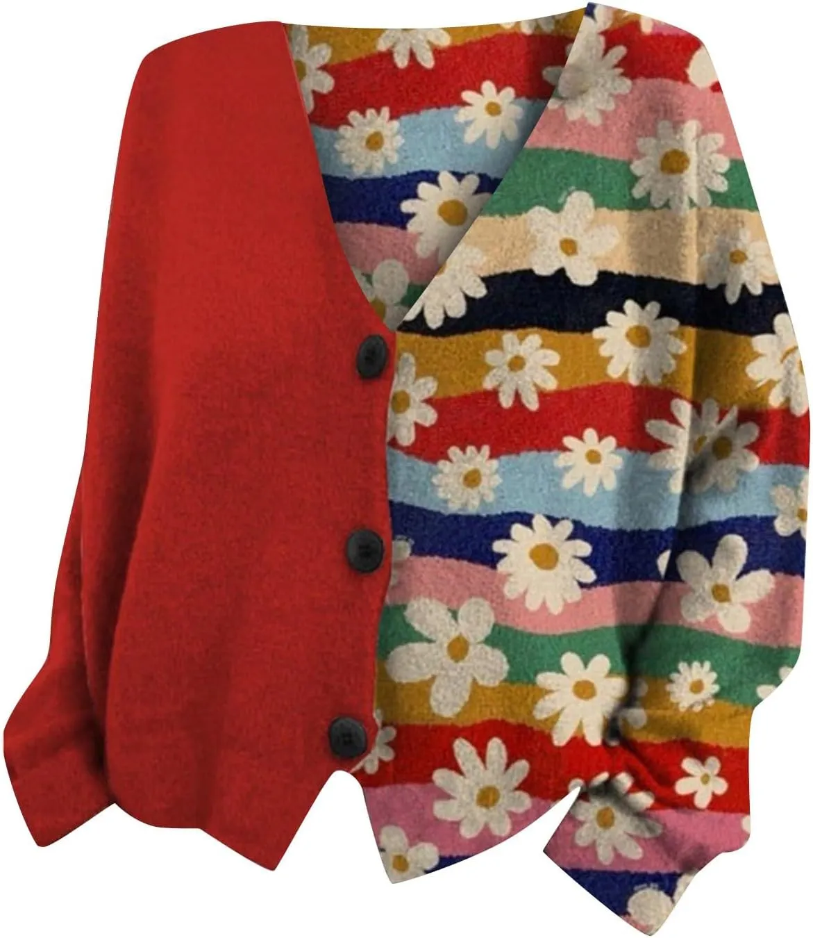 Plus Size Sweater,Women's Cardigan Sweater Casual Open Front Button-Down Long Sleeve Oversized Knit Cardigans