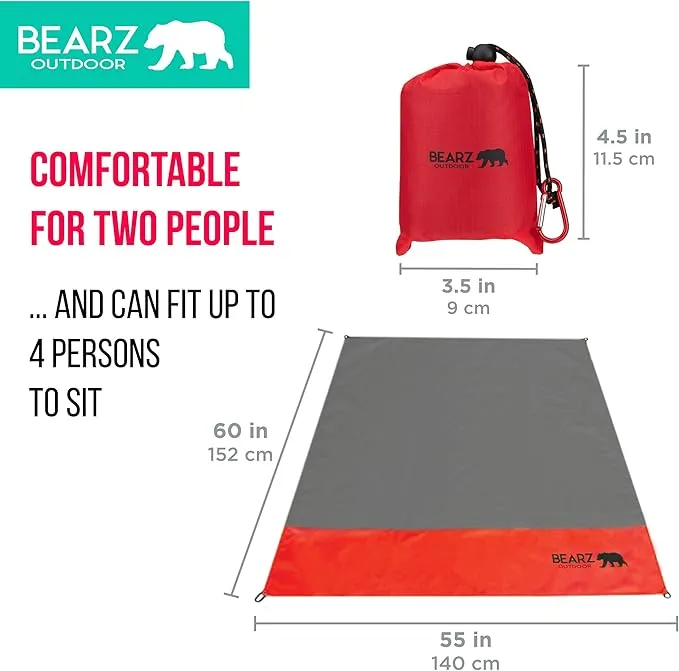 Pocket Blanket - Waterproof Picnic Blanket, Compact Travel Blanket, Picnic Blankets Waterproof Foldable Lightweight for Beach, Hiking, Festival Accessories