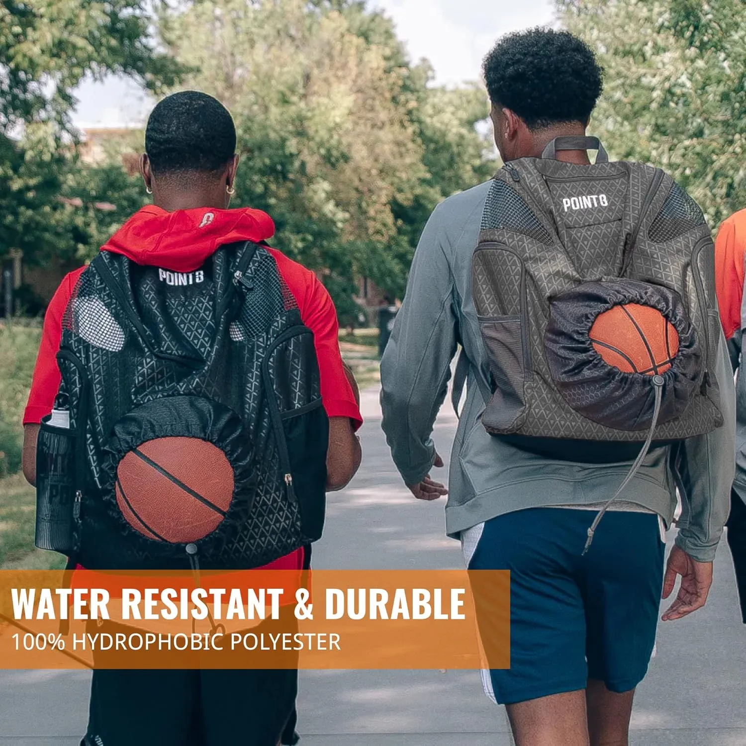 Point 3 Road Trip 2.0 Backpack Basketball Backpack with Drawstrong Closure | Ventilated Mesh Shoe Pocket Compartment
