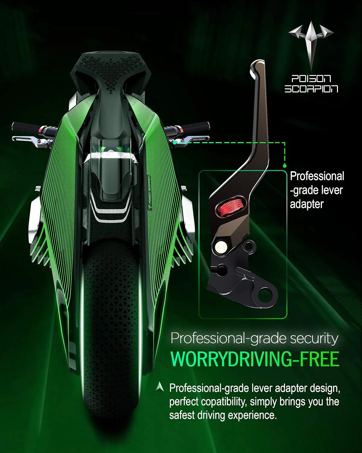 POISON SCORPION Black Motorcycle Brake Clutch Levers Wheel Adjustable Short Compatible with 749S 749R 848 999S 999R 1098 1198 1198S 1199 Panigale Diavel Monster Multistrada Streetfighter H2 H2R