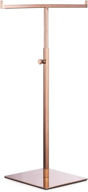 Polmart Countertop Adjustable T-Bar Display Stand for Hangbag, Wreath and Crafts, Rose Gold