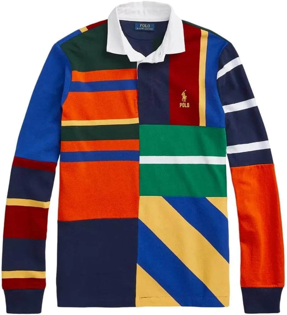 POLO RALPH LAUREN Men's Classic Fit Striped Jersey Rugby Shirt