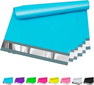 Poly Mailers 10x13 inch 100 Pcs, Blue Plastic Mailing Envelopes with 2.4mil Thickness, Waterproof and Tear-resistant Shipping Bags for Clothing, Tamper Proof Self-Seal Mailers Poly Bags