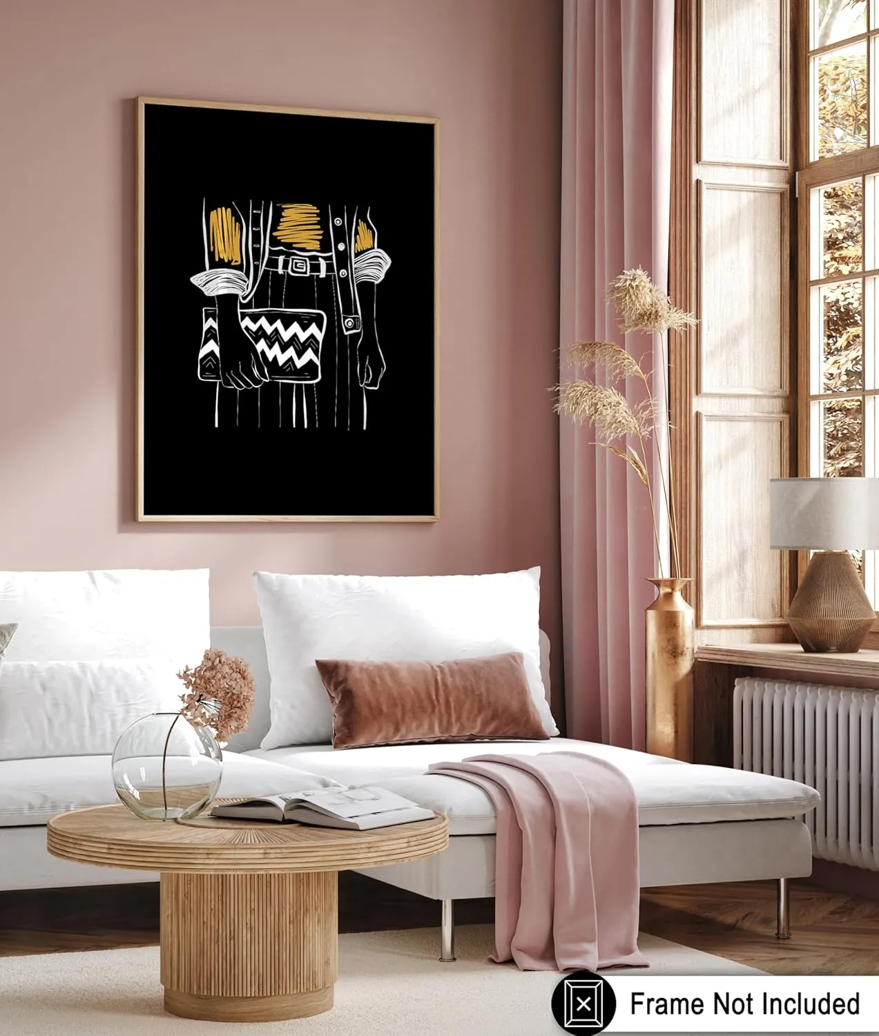 Poster Master Fashion Poster - Retro Clutch Bag Print - Trendy Art - Modern Art - Fashionista Art - Black & White Art - Abstract Art - Aesthetic Living Room or Bedroom Decor - 8x10 UNFRAMED Wall Art