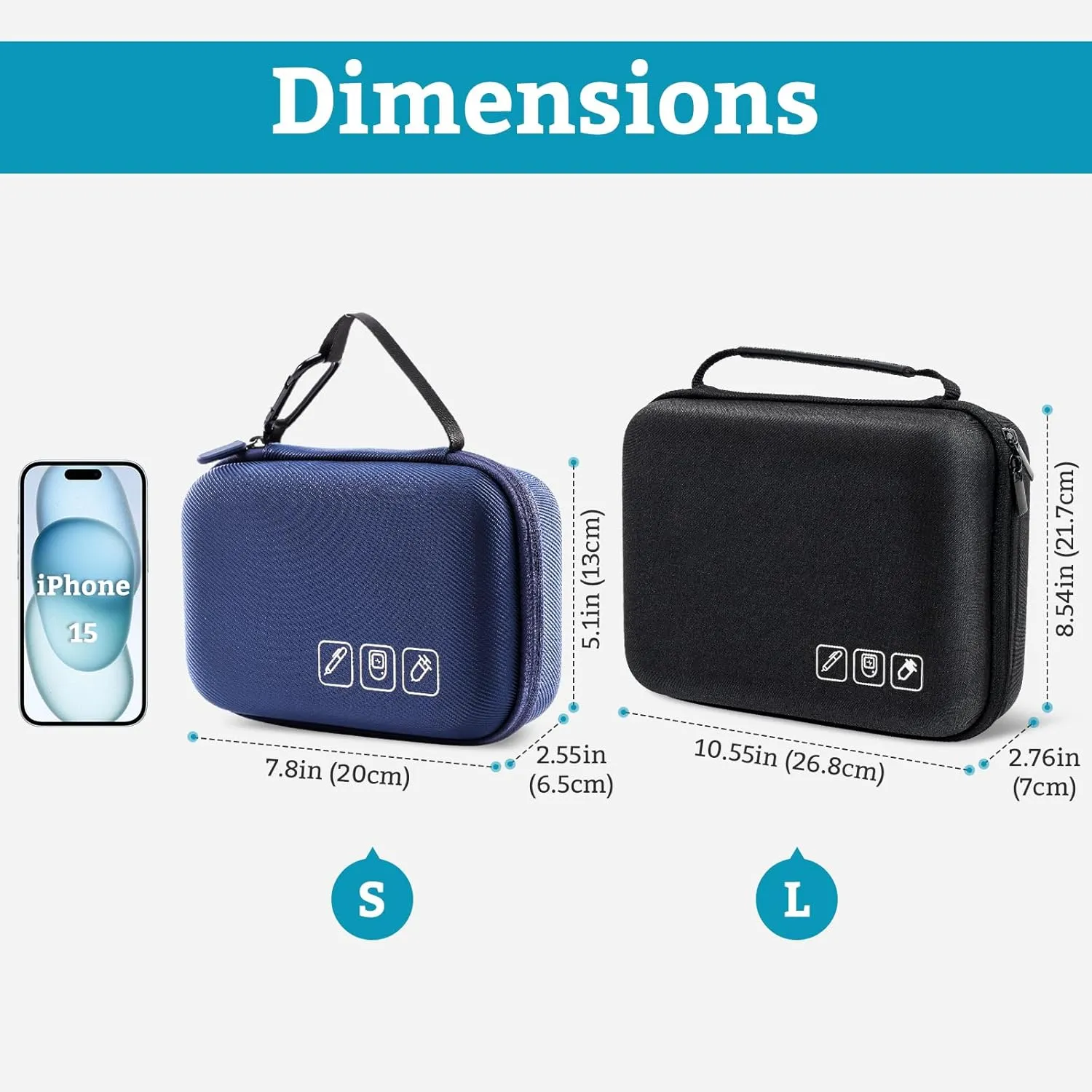 ProCase Diabetic Supplies Hard Travel Case, Diabetes Storage Bag for Glucose Meter, Insulin Pen, Blood Sugar Test Strips, Syringe, Needles and More Kits, Diabetic Care Kits Organizer Holder -Wine