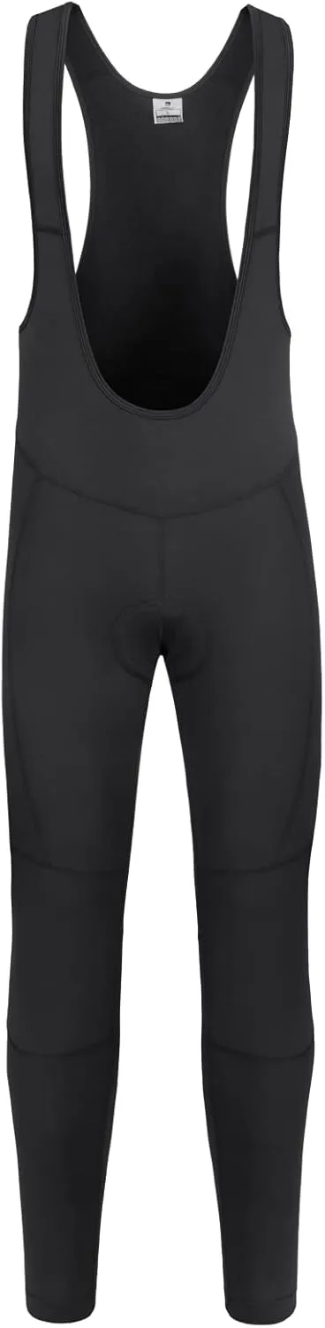 Przewalski Men's Cycling Bib Pants 4D Padded Bike Fleece Lined Thermal Biking Tights Leggings Riding Bicycle Pants