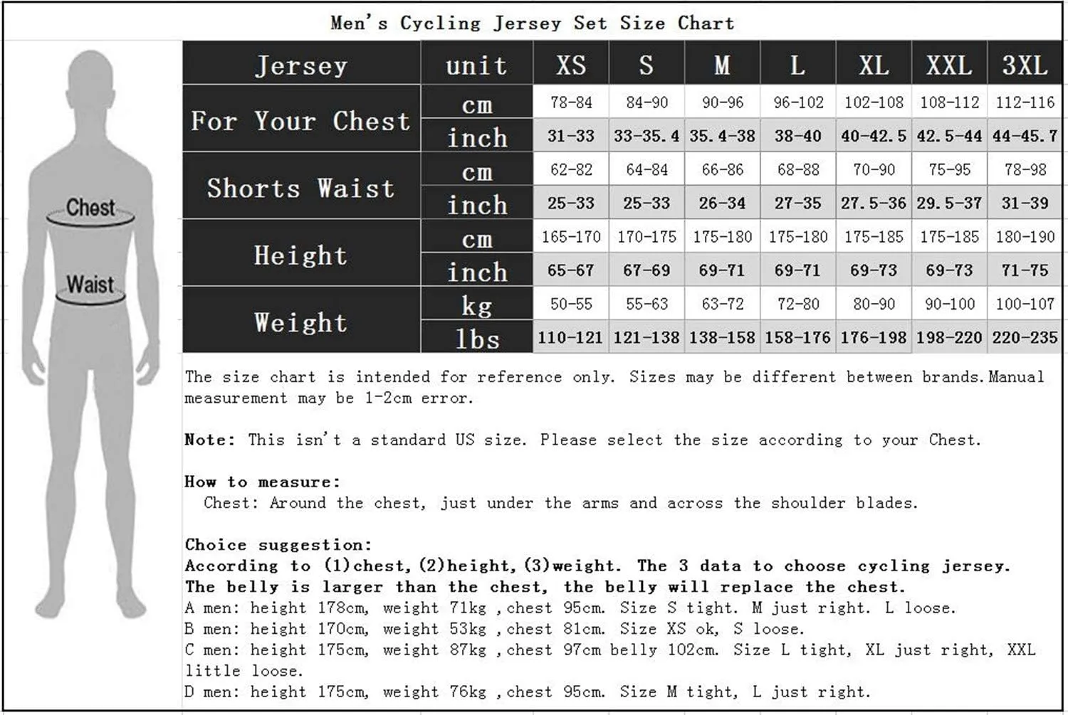 PSPORT Men's Cycling Jersey Sets Short Sleeve Bike Clothing Suits Road Biking Clothes Gel Pad Bicycle Outfits