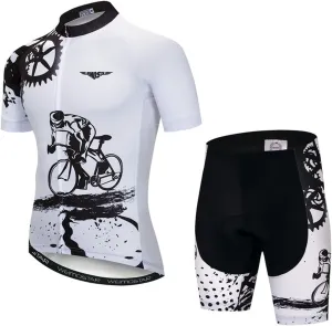 PSPORT Men's Cycling Jersey Sets Short Sleeve Bike Clothing Suits Road Biking Clothes Gel Pad Bicycle Outfits