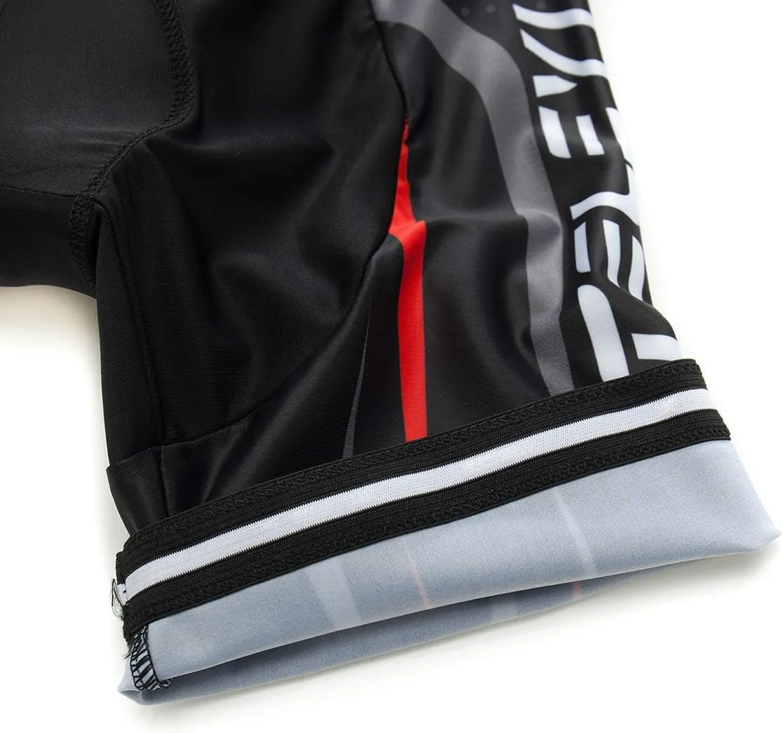 PSPORT Men's Cycling Jersey Shorts Sets Bike Clothing Suit Short Sleeve Road Bicycle Biking Clothes Black Cyclist Uniform