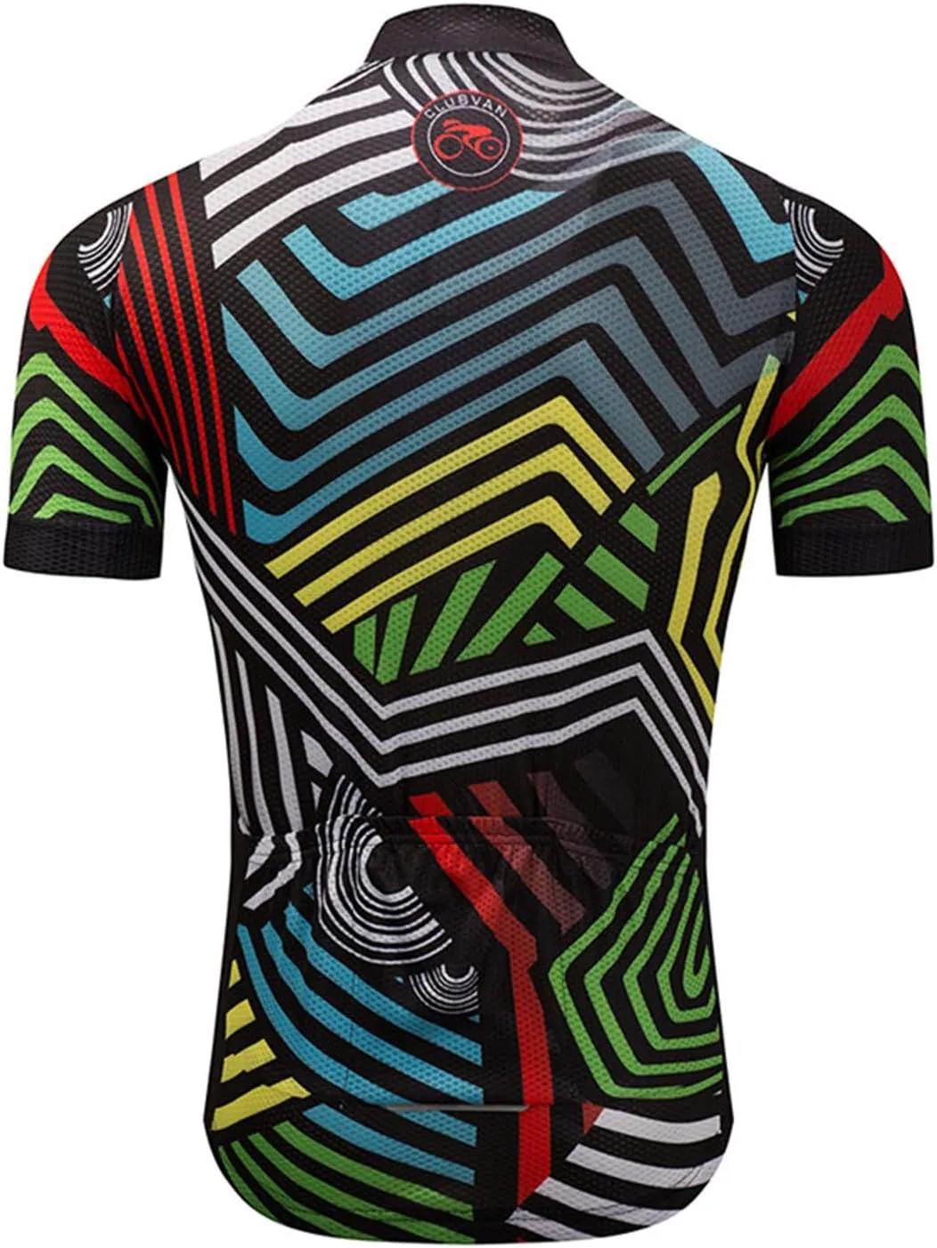 PSPORT Plaid Men's Cycling Jersey Short Sleeve Bike Shirts Road Cycling Shirts Mountain Bicycle Tops with 3 Pocket Reflective