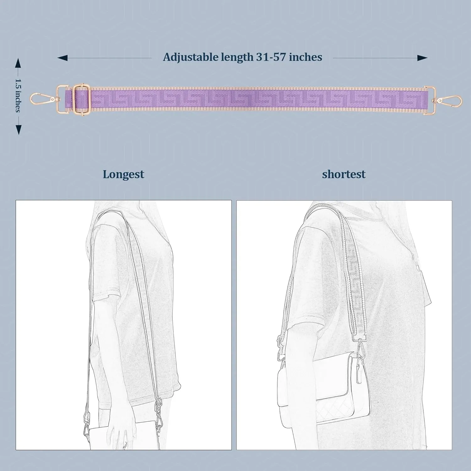 Purse Strap,Replacement Crossbody Shoulder Strap for Handbag…